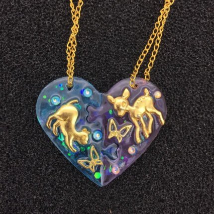 2 In 1 Puzzle Heart Pendant Mould