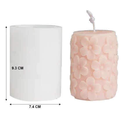 Embossed Flower Piller Handmade Mould