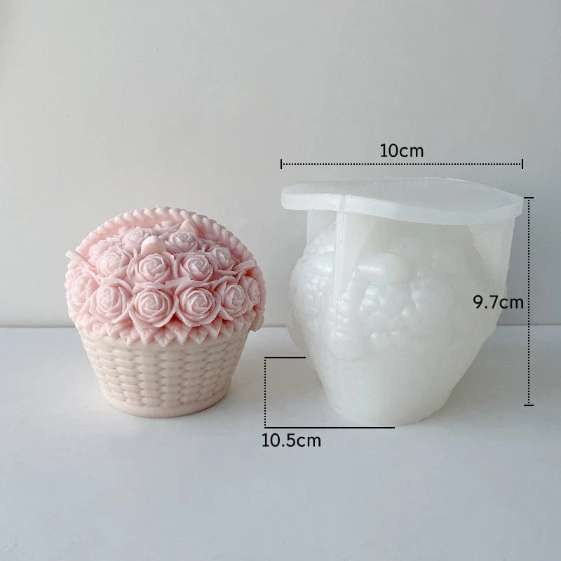 hm0147-1194150242 3D Flower Basket Handmade Mould