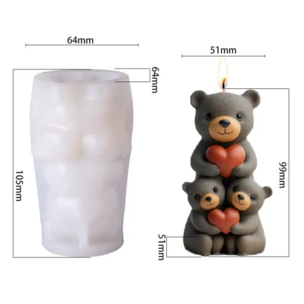 Stacking Teddy Bear Mould 2