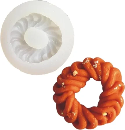 Imarti Shape Silicone Mold for Candle Making Mithai Jalebi Candle Mould Immarti Moulds Sweet Making Molds Chocolate Cake DIY