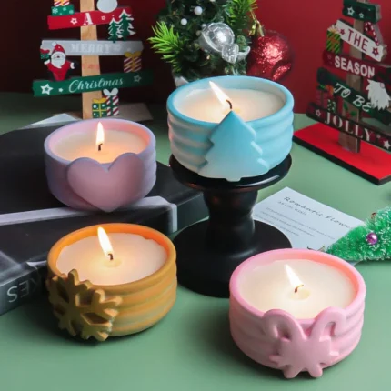 Christmas T-light and candle base Mould