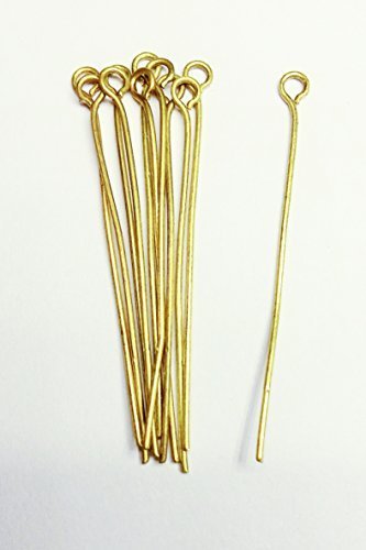 Jewellery Making Brass Eye Pin - Gold