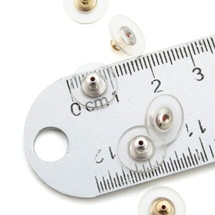 Earring Back Stopper - 10 Grams (Transparent and Silver)