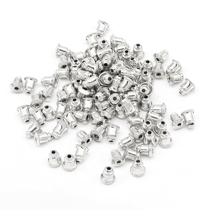 617xX5K2SuL._SX679_ Earring Back Stopper - 10 Grams (Silver)