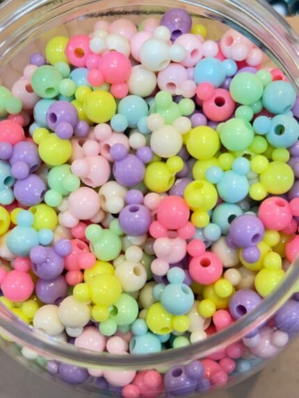 Multicolor Mouse Head Beads
