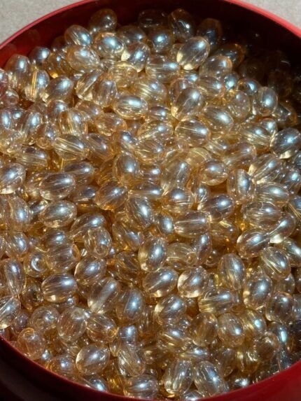 Oval Shape beads for art and craft- Yelllow