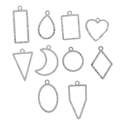 10 In 1 Embossed Bezels Set- Silver