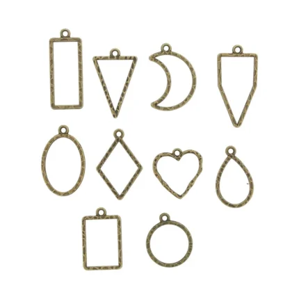 10 In 1 Embossed Bezels Set - Antique