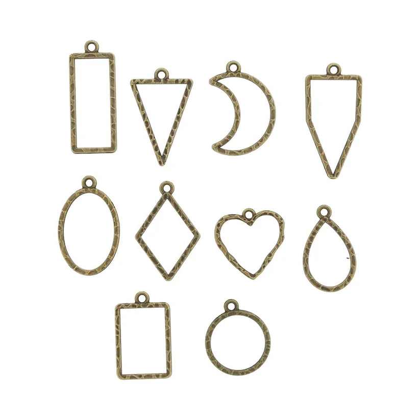 10 In 1 Embossed Bezels Set - Antique