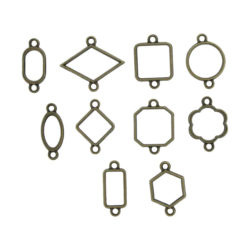 10 In 1 Rakhi Bezels Set - Antique