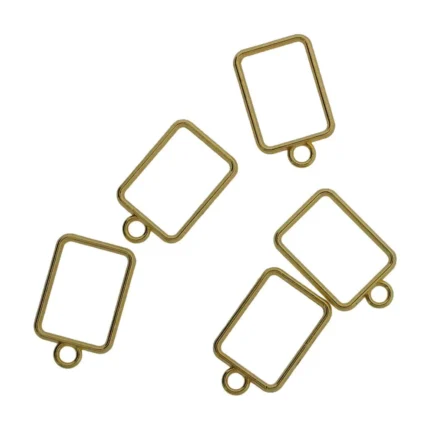 5 In 1 Gold Rectangle Bezel Set