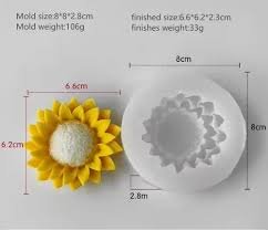 3D Sunflower Silicone Candle Mold