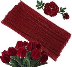Pipe Cleaner Plain 100pcs (Maroon)