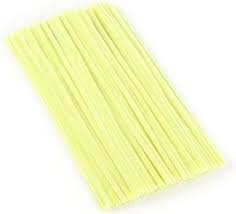 Pipe Cleaner Plain 100pcs (Pastle Yellow)