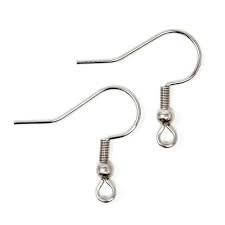 Earring Hook for Jewelry Making - Silver