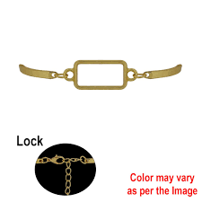 Rectangle Bracelet Bezels - Gold