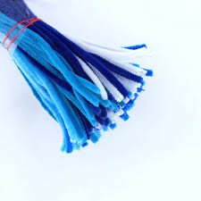 Pipe Cleaner Plain 100pcs (Shades of Blue)