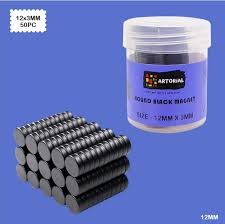 Magnet Box Of 12×3MM black - 50 Pcs