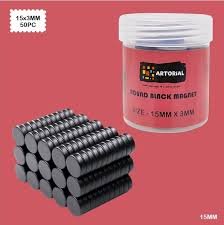 Magnet Box Of 15×3MM black - 50 Pcs