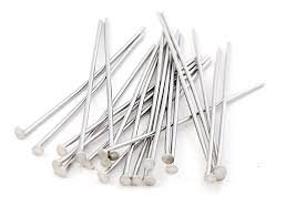 Silver Head pins for Jewellery Making