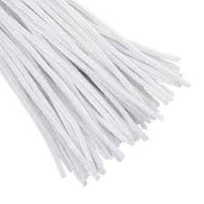 Pipe Cleaner Plain 100pcs (White)