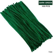 Pipe Cleaner Plain 100pcs (Dark Green)