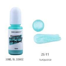 Diamond dust glitter pigment turquoise