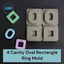 4 Cavity Wax Sachet Square and Round Mold