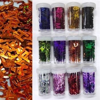 Glitters Holographic Alphabet Design