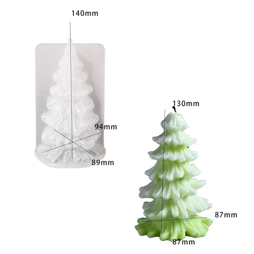 sm1098-1192502169 Christmas Tree Shaped Candle Mould