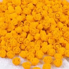 Artificial Foam Rose Flower - Golden