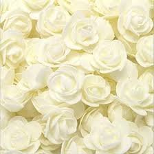 Artificial Foam Rose Flower - Cream Colour