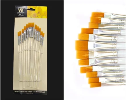 12 pc flat brush set