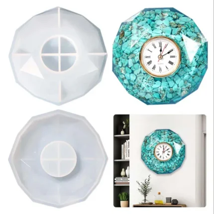Polygon Diamond Cut Clock Mould