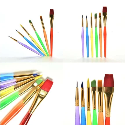 6 Pc Mix Brush Set