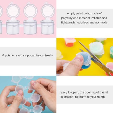 Clear Plastic Paint Pots