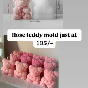 Rose Bear Shape Candle Mould