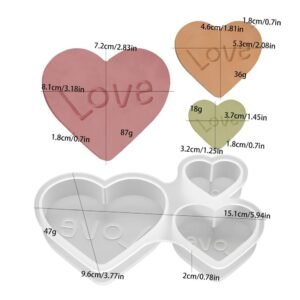 Love Heart Silicone Mould Set